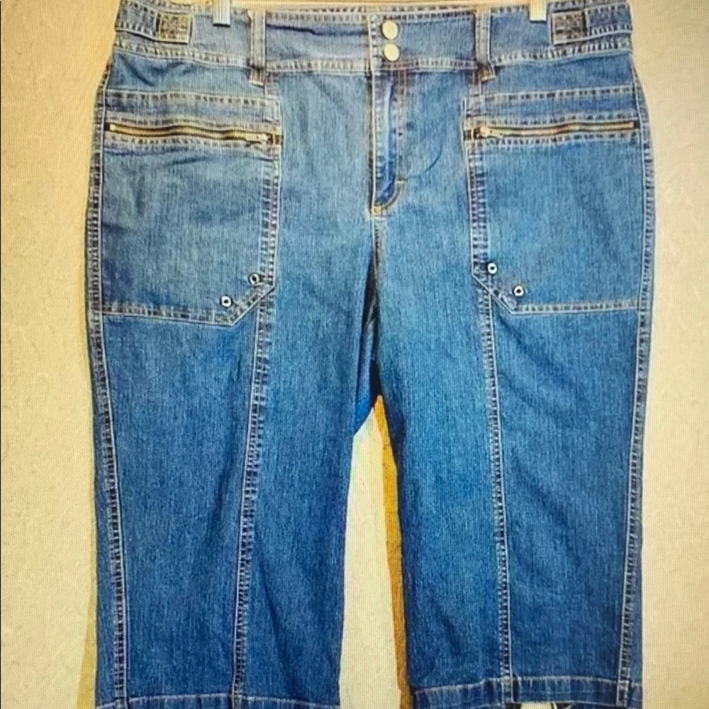 Stylish Blue Denim Capris